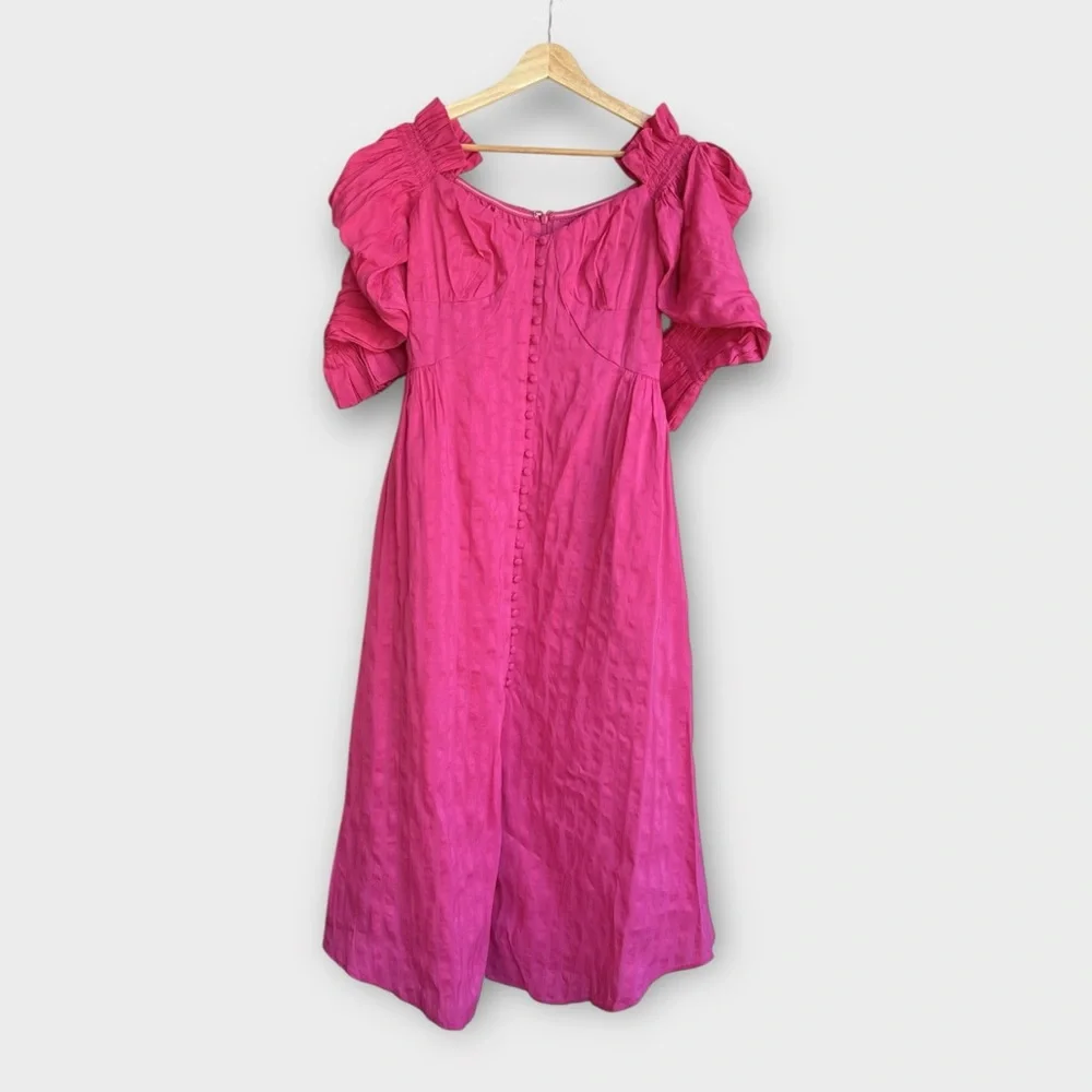Cult Gaia Dress – Simona Off-The-Shoulder Dragonfruit Pink Size 6 - Picture 2 of 7